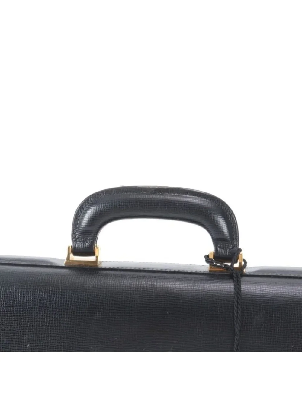 Loewe Anagram Leather Business Document Briefcase Black